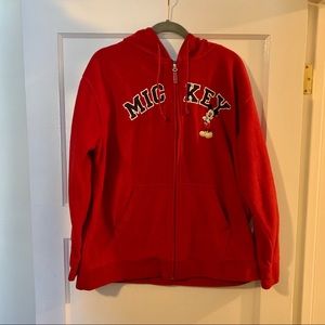 Mickey Mouse zip up hooded sweatshirt